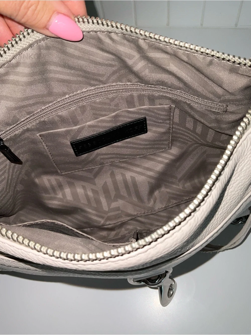 Rebecca Minkoff Mac Grey Crossbody Leather Bag